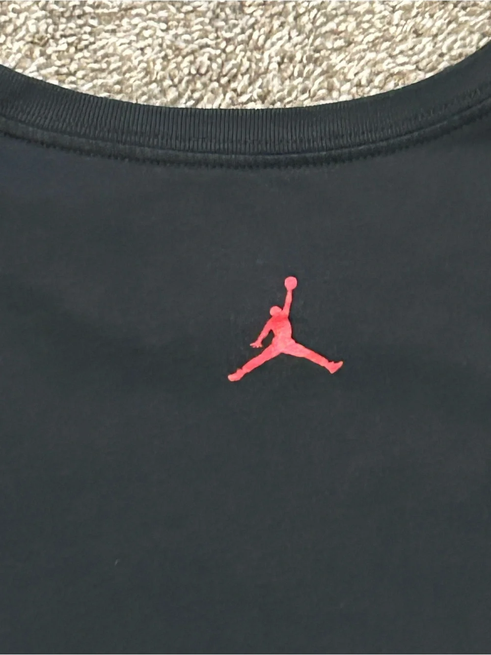 Jordan Mens Large TWO3 Flu Game Graphic Shirt Black Red Tee